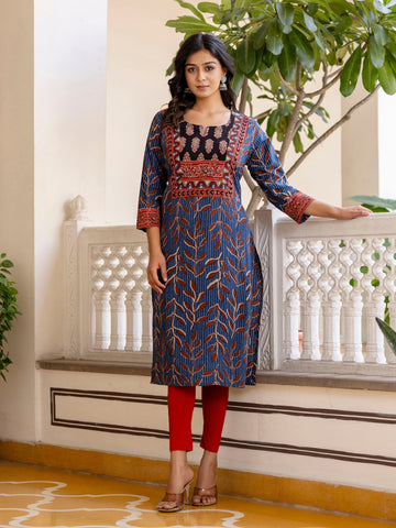 Srishti Tabla Ajrak Kurti