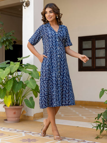 Nirmala cinch blue dress