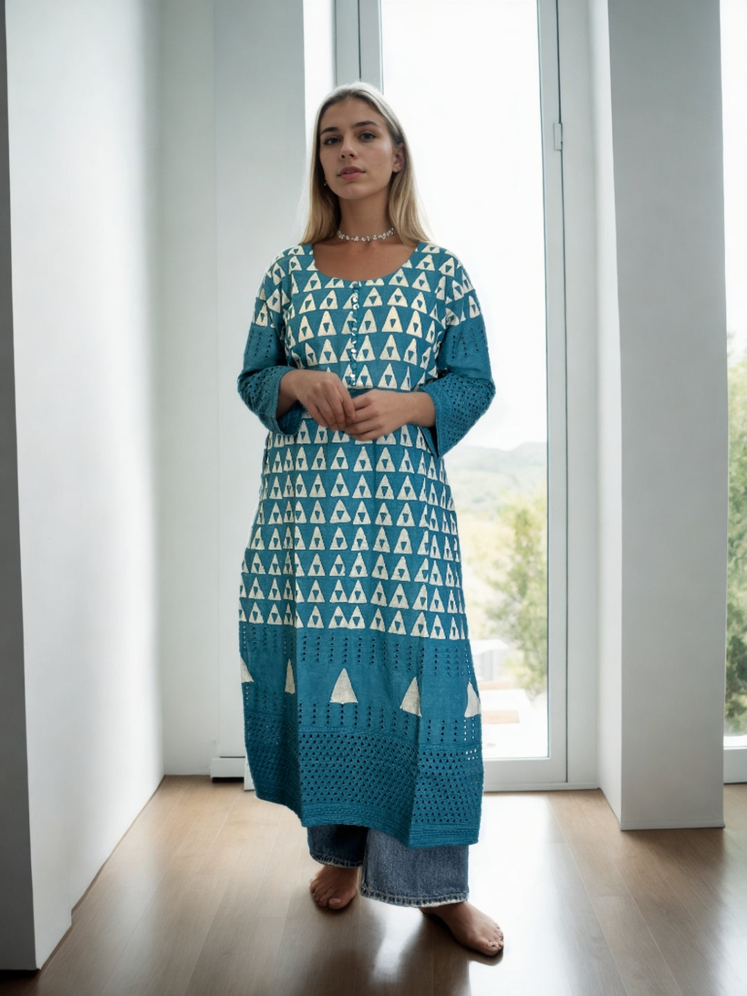 Kanti Cotton To Chikankari Kurti