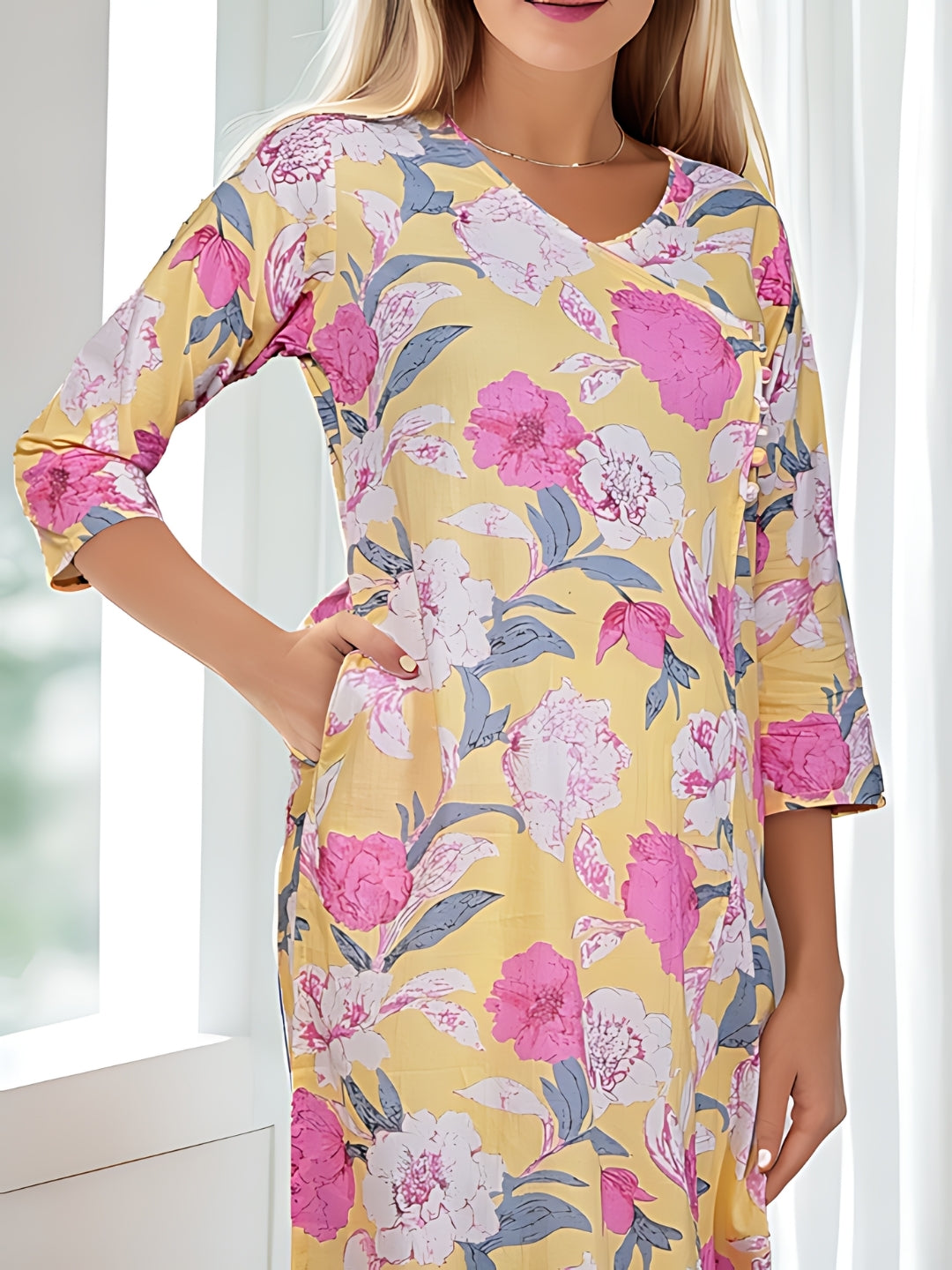 Suvarna floral A line kurti