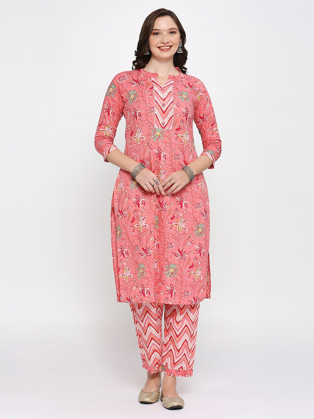 Floral printed kurti pant set