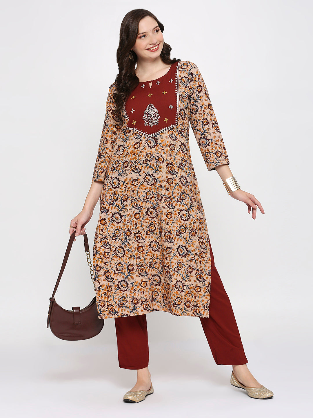 Kalamkari kurti pant set