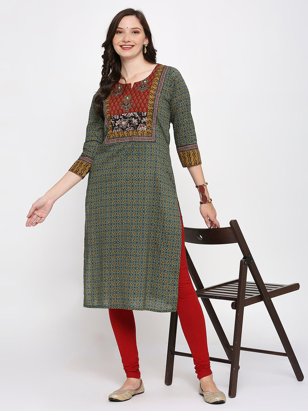 Hand Block printed Pure Cotton tabla kurti