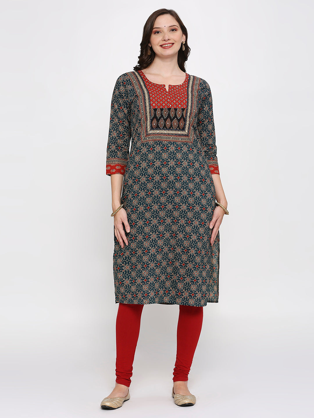 Hand Block printed Pure Cotton tabla kurti