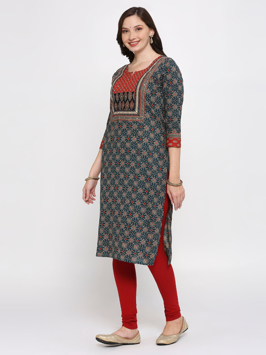 Hand Block printed Pure Cotton tabla kurti