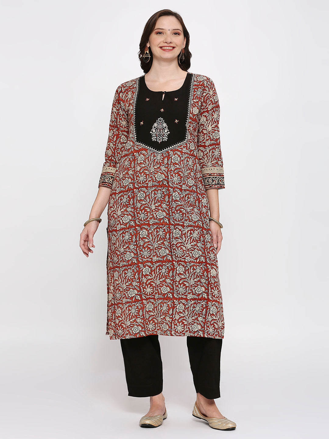 Kalamkari block printed top bottom