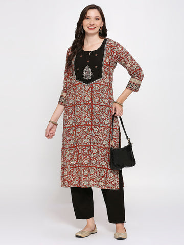 Kalamkari block printed top bottom