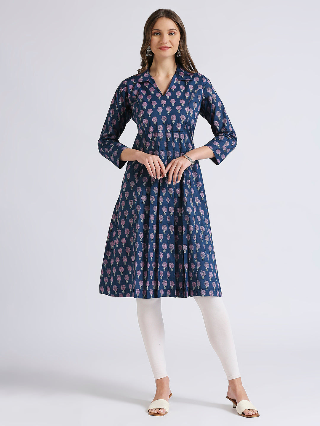 Anarkali blue dress