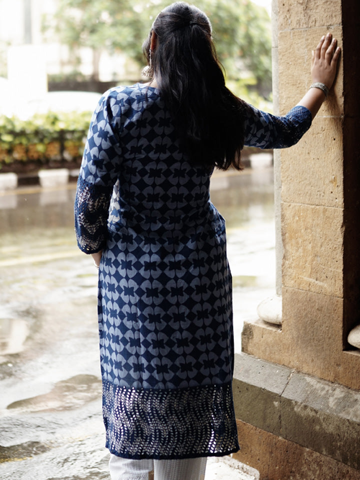 THE NISHO - blue floral kurti