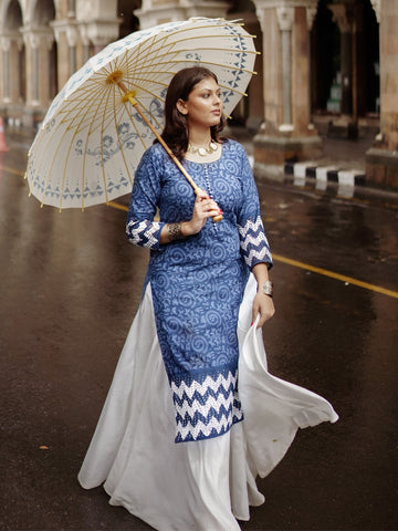 THE NISHO - blue warli kurti