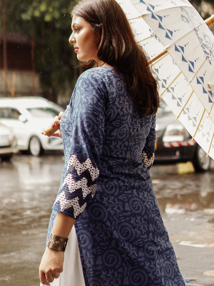 THE NISHO - blue warli kurti